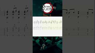 Demon Slayer Season 4 OP Mugen  Fingerstyle Tab  Guitar Tutorial demonslayer shorts guitar [upl. by Yniar]