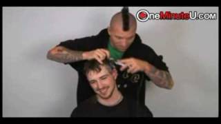 How to Buzz Cut A Mohawk Skater Haircut in 1 Minute [upl. by Gardy843]