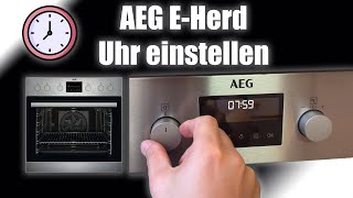 AEG EHerd Uhr einstellen 2024 [upl. by Isleen]