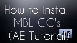 How to install Magic Bullet looks CCs  Presets  After Effects Tutorial [upl. by Lalaj]