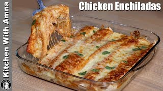 Chicken Enchiladas Recipe With Red Sauce  Easy Mexican Food Recipes  Kitchen With Amna [upl. by Vern]