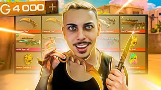 MONTANDO INVENTÁRIO DOURADO COM 4000 GOLDS NO STANDOFF 2 2 FACAS  LUVA [upl. by Raknahs]