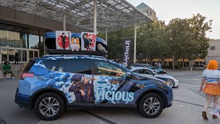 Itasha decorated cars at Summer SacAnime itasha anime miku cowboybebop anime cars [upl. by Quick]