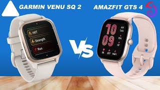 Garmin Venu SQ 2 vs Amazfit GTS 4 Compare [upl. by Aicinat]