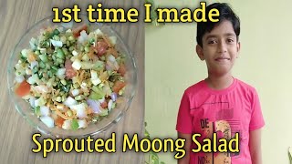 SPROUTED MOONG SALAD  COOKING VIDEO  HEALTHY SALAD RECIPE [upl. by Uoliram]