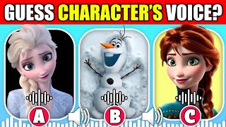 🔊 Guess The Voice  Frozen Animation Movie ❄️ Elsa Olaf Anna Kristoff Hans Queen Iduna Sven [upl. by Nnaacissej]