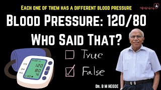 Blood Pressure 12080 Who Said That  Dr B M Hegde [upl. by Millman]