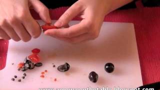 Le cocciolivelle coccinelle con pomodorini e olive  Tutorial Visualfood [upl. by Assanav]