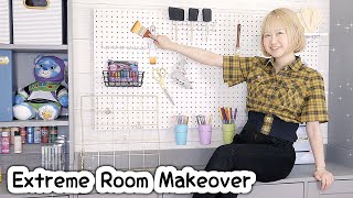 EXTREME Aesthetic Art Room MAKEOVER  Art Room Tour 2022 [upl. by Ahscrop]