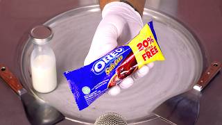 How to make OREO Soft Cake Ice Cream Rolls  ASMR no talking [upl. by Rufus]