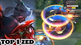 Wild Rift Zed  Top 1 Zed Gameplay Rank sovereign [upl. by Ellenig888]