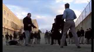 Escape from Alcatraz 1979 Clint Eastwood prison knife fighting scene [upl. by Yatnuahs]