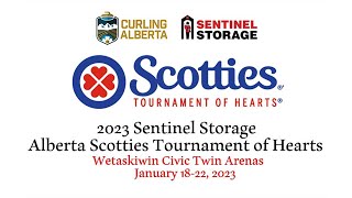 Jessie Hunkin vs Kellie Stiksma  Draw 2  Sentinel Storage Alberta Scotties [upl. by Bow]