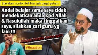 Sikap ustadz Adi Hidayat terhadap musik reaction [upl. by Hodgson]