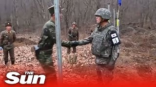 North and South Korea join roads after 14 years [upl. by Adnale302]