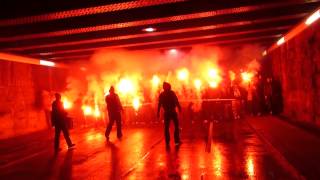 Austria Wien Fans marschieren nach Hütteldorf zum Wiener Derby 090214 [upl. by Tremaine]