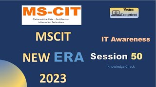 MSCIT Era session 50 knowledge check  IT awareness 202324 mscitera mscit knowledgecheck [upl. by Zebulon]