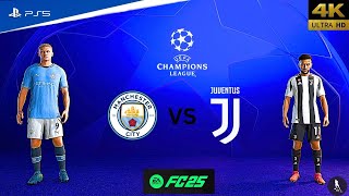 FC25 Manchester City vs Juventus  Champions League Match  Ft Haaland amp De Bruyne  PS5™ 4K60 [upl. by Maxia]