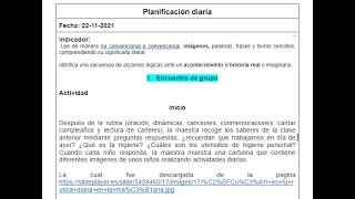 Planilla de planificación en el Nivel Inicial 📝 [upl. by Domph]