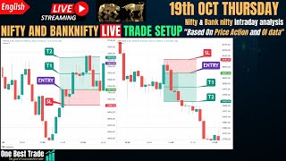 🔴Live Nifty intraday trading  Bank nifty live trading  Live options trading  19th OCT 2023 dhan [upl. by Urina737]