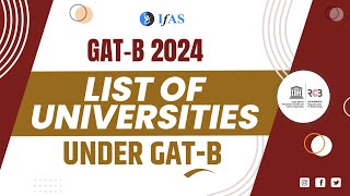 List of Universities Under GAT B for Biotechnology Aspirants   GAT B 2024 University Choice [upl. by Triplett]