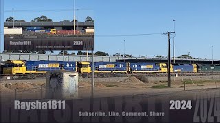 7AM5  NR53NR21NR38G530G538 amp D805 9324 Light Engine Kilburn  Australian Trains by Raysha1811 [upl. by Romano]