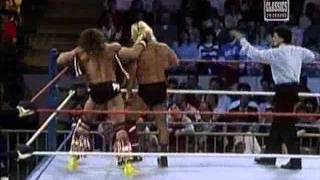 Ultimate Warrior Vs Greg The Hammer Valentine 1989 WWF [upl. by Assyn]