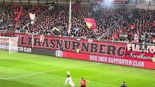 Fans des 1 FC NÜRNBERG beenden Schweigeminuten in Wiesbaden [upl. by Alvarez500]