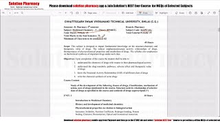 Class 00  Introduction to Medicinal Chemistry I Syllabus  Medicinal Chemistry 1  BPharmacy 4 [upl. by Rox]