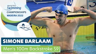 Barlaam smashes world record under a minute ☄️ Mens 100m Backstroke S9  Final  Paralympic Games [upl. by Yrelav]