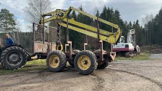 Massey Ferguson FE35 with forestry wagon credit klaravikse [upl. by Osnola]