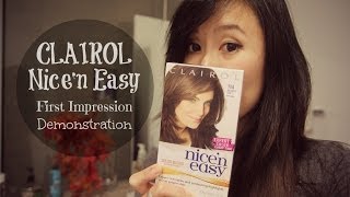 Clairol Nicen Easy Hair Dye First Impression Demonstration [upl. by Elleiad]