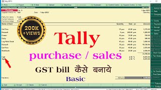 tally basic  tally erp 9  tally purchase entry  tally sales entry  tally me purchase or sales [upl. by Autum880]