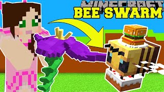 Minecraft BEE SWARM SIMULATOR GROW FLOWERS amp GET EPIC BEE PETS Modded MiniGame [upl. by Nevada]