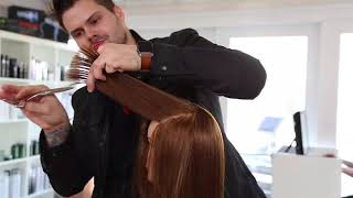 V SHAPED HAIRCUT How To Cut A Long Layered V SHAPE Haircut [upl. by Schuyler]