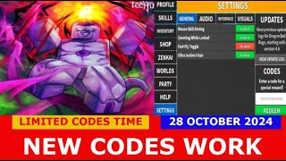 NEW UPDATE CODES 🎃EVENT Dragon Ball Rage ROBLOX  OCTOBER 28 2024 [upl. by Hgiellek]