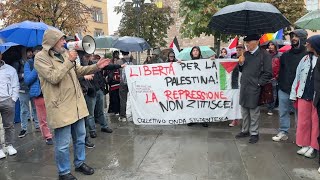 7 ottobre a Brescia il presidio pro Palestina “mascherato” da conferenza stampa [upl. by Enala]