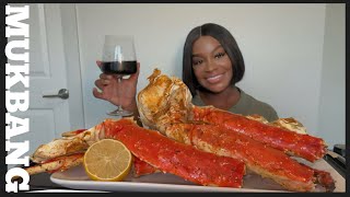 GIANT KING CRAB SEAFOOD BOIL MUKBANG  HE WAS JEALOUS STORY TIME [upl. by Brink]