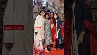 Anupamaa actress Rupali Ganguly with family and friends at the Mukherjee familys Durga Puja reels [upl. by Suzanne]