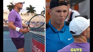 Miami Open umpire yells shut up at players as heated argument erupts at the net【News】 [upl. by Kalb]