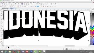 Tutorial CorelDraw X7  Membuat text 3D dengan mudah [upl. by Oniotna364]