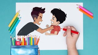 How To Draw Chikoo Aur Bunty Easy Step By Step  Chiku Bunty  Ciku banty  chiku aur bunty [upl. by Cohn]