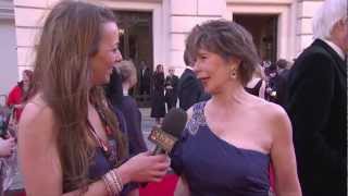 Interview with Celia Imrie at The Olivier Awards 2012 [upl. by Schenck244]