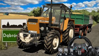 Dąbrówka w FS22😍 Żniwa Pszenicy🧑‍🌾 Bizon Dynamic i Ursus❤️ Timelapse  FS22 [upl. by Garibald]