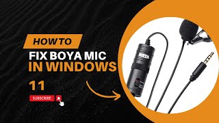 Fix Boya Mic Not Working On Pc Windows 11 On 2025  Mic problem PC  SOLVED  EASY FIX [upl. by Frechette]