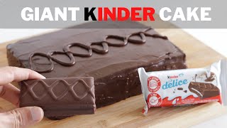 Giant Kinder Cake Recipe  Kinder Delice Cake [upl. by Soneson]