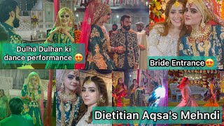 Dietitian Aqsa ki Mehndi pe kia hua  Dulha Dulhan ki Dance Performance 😍 [upl. by Dent]