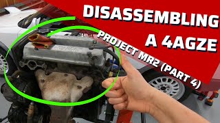 SATISFYING cleanup and disassembly 4AGZE Manual Conversion Part 4 [upl. by Elyl]