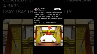 Foghorn Leghorn accuses Maya 👨‍⚖️🐔 looneytunes aceattorney phoenixwright anime memes animes [upl. by Mellie668]