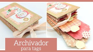 ARCHIVADOR para TAGS  TUTORIAL  LLUNA NOVA SCRAP [upl. by Yoral]